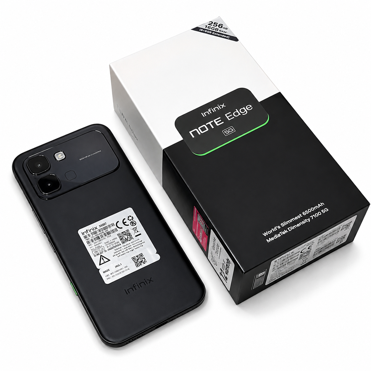 Infinix Note Edge 256 Go + 16 Go RAM 5G – Batterie 6500 mAh | Livraison Gabon | Kadmarket